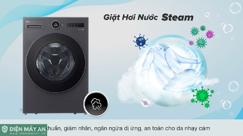Máy giặt sấy LG Inverter giặt 15 kg - sấy 8 kg F2515RNTG